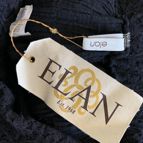 ELAN Black Lace Wide Leg Palazzo Pants Jr Sz Large (27 x 28) #15J - Picture 7 of 8